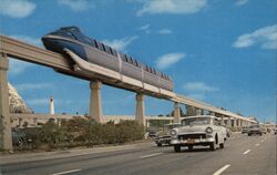 Disneyland Monorail Anaheim, CA Postcard Postcard Postcard