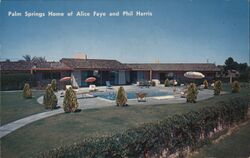 Palm Springs Home of Alice Faye and Phil Harris Postcard