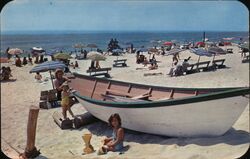 Long Island Beach Scene Postcard