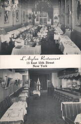 L'Aiglon Restaurant New York Postcard Postcard Postcard