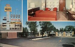 Lees Motor Inn, Chamberlain South Dakota Postcard