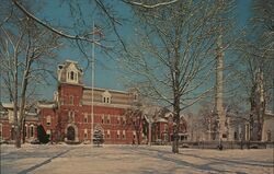 Courthouse Square, Delhi NY Winter Scene New York Postcard Postcard Postcard