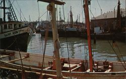 Fishing Boats in Port, Gloucester, MA Postcard