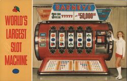 World's Largest Slot Machine, Barney's Casino, Lake Tahoe Postcard