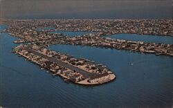 Aerial View Stone Harbor NJ Clarke's Point Postcard