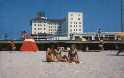 Flanders Hotel, Ocean City, NJ Beach Postcard