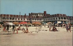 Windsor Hotel and Beach, Cape May, NJ Postcard