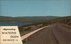 Approaching Watkins Glen on Route 14 Postcard