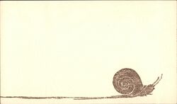 Snail Original Block Print Art Gwen F. rostic Postcard Postcard Postcard