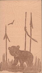 Vintage Postcard - Bear Cub with Spears Postcard