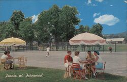 Fernwood Resort Tennis Courts, Bushkill PA Postcard