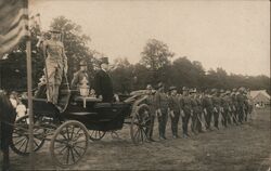 Gov. Stuart in Carriage, Pennsylvania National Guard Lebanon, PA Postcard Postcard Postcard