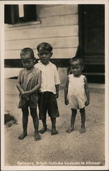 Three British-Indian Children Suriname Postcard