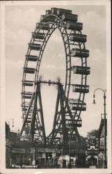 Vienna Riesenrad Ferris Wheel Prater, Austria Postcard