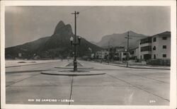 Rio de Janeiro - Leblon Beach and Two Brothers Mountain Postcard