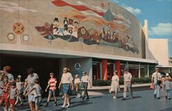 Corridor of Murals, Tomorrowland, Disneyland Postcard