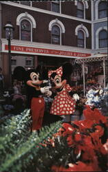 Mickey and Minnie at Disneyland Flower Market Anaheim, CA Postcard Postcard Postcard