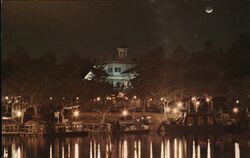 Disneyland Haunted Mansion at Night Anaheim, CA Postcard Postcard Postcard