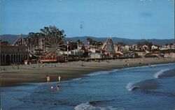 Santa Cruz Beach, California Postcard