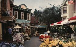 Flower Mart, Main Street, U.S.A., Disneyland Anaheim, CA Postcard Postcard Postcard