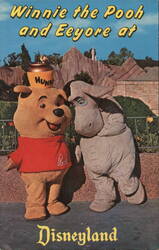 Winnie the Pooh and Eeyore at Disneyland Anaheim, CA Postcard Postcard Postcard