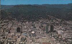 Hollywood, California Aerial View Postcard Postcard Postcard