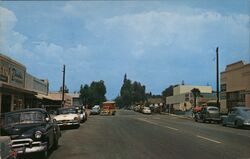 Yucca Valley California Street Scene 1950s Dave Rubinoff Postcard Postcard Postcard