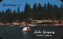 Greetings from Lake Gregory, Crestline, California Postcard