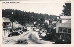 Main Street Crestline Calif Postcard