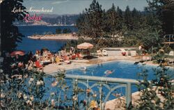 Lake Arrowhead Lodge Pool, Lake Arrowhead, CA California Postcard Postcard Postcard