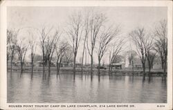 Rouses Point Tourist Camp on Lake Champlain Postcard