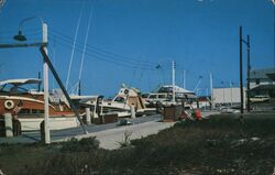 Hatteras, NC Marina Boats Outer Banks North Carolina Postcard Postcard Postcard