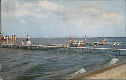 Swimming Pier at Lake Poinsett Methodist Camp, Arlington, SD Postcard