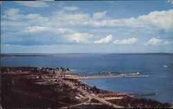 Aerial View Mackinaw City, Michigan Postcard