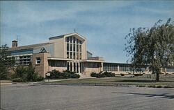 Our Lady, Queen of Martyrs Church and School, Woonsocket, RI Rhode Island Postcard Postcard Postcard