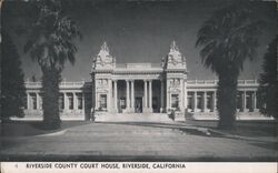 Riverside County Court House, Riverside California Postcard Postcard Postcard