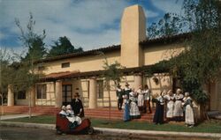 Pilgrim Place Claremont California Thanksgiving Postcard