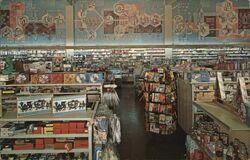 Hendricks Pharmacy Interior, Claremont CA Postcard