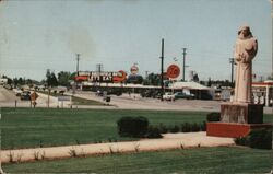 Padre Francisco Garces Statue, Bakersfield CA Postcard