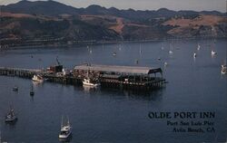 Olde Port Inn, Port San Luis Pier, Avila Beach California Postcard Postcard Postcard