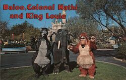 Baloo, Colonel Hathi, and King Louie at Disneyland Anaheim, CA Postcard Postcard Postcard