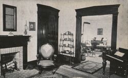 Parlor and Living Room, James Whitcomb Riley Home Postcard