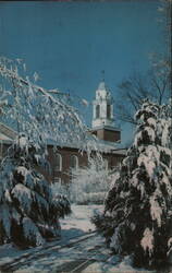 Wabash College Chapel in Winter Crawfordsville, IN Postcard Postcard Postcard