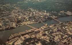 Rockford, Illinois Aerial View Postcard