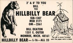 Bill the Hillbilly Bear QSL Card Postcard