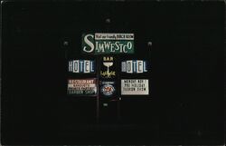 Simwestco Hotel Motel Sign Night Postcard