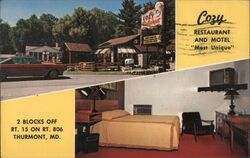 Cozy Restaurant and Motel, Thurmont, MD Postcard