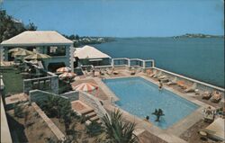 Newstead & Cottages, Salt-Water Pool, Paget, Bermuda Postcard