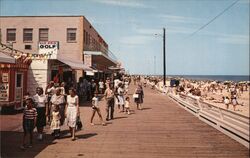 Beach and Boardwal Rehoboth Beach, DE Postcard Postcard Postcard