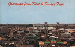 Greetings from Kent & Sussex Fair Harrington, DE F. W. Brueckmann Postcard Postcard Postcard